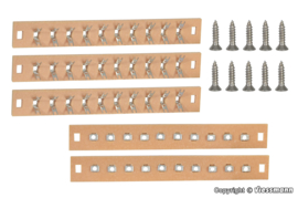 Viessmann 68475 - 10-polige soldeerstrips met schroeven, 5 stuks (ALG)