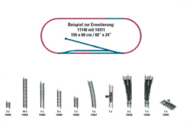 Minitrix 14311 - Rail-uitbreidingsset H1 (N)