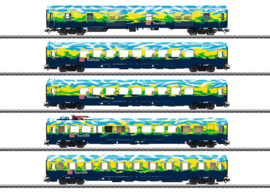 Märklin 43879 - DB AG, Set personenrijtuigen "toeristische trein" (HO)