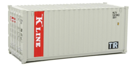 Walthers 949-8065 - 20' Corrugated Container, K-Line (gray, red, white) (HO)