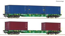 Roco 76007 - StB, Set met 2 containerwagens (HO)