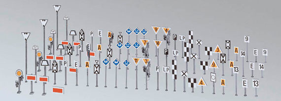 Faller 120226 - Routebordenset, 200-delig. (HO)