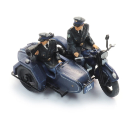 Artitec 387.580 - Rijkspolitie motor met zijspan + 2 figuren (H0)