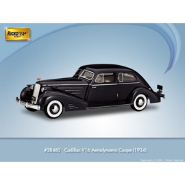 Ricko 38460 - Cadillac V16 Aerodynamic Coupe, zwart, 1934 (HO)
