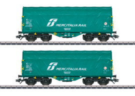 Märklin 47228 - Mercitalia Rail, Set schuifwandwagons met zeildoek (HO)
