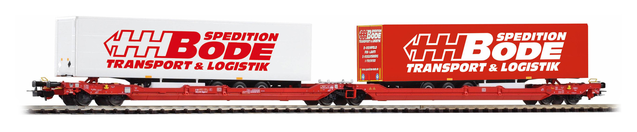 Piko 24625 - Zakwagen serie T3000e met 2 "Bode"-aanhangwagens (HO|DC)