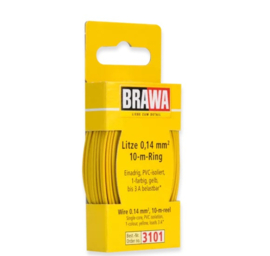 Brawa 3101 - Draad, 0,14 mm², 10mtr, geel