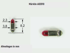 Märklin E602010 - Gloeilamp rood, 16V steek (1 stuks) (HO)