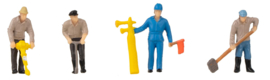 Faller 180238 -  Figuren-set met mini-sound-effect spoorwegwerker en tremolo (HO)