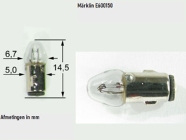 Märklin E600150 - Gloeilamp helder, 19V/60mA BA5s (1 stuks) (HO)