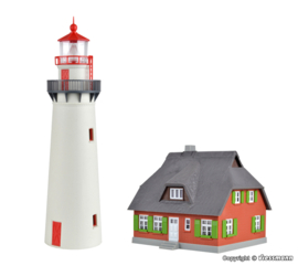 Kibri 39153 - Vuurtoren Hiddensee met bijgebouw (HO)