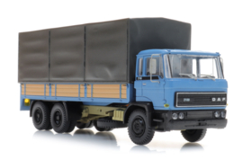 Artitec 487.052.11 - DAF kantelcabine 1982, tandemas, huif, blauw (HO)