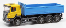 OLM Design 001 - Scania P 8x2 /4 kipper, geel/blauw