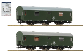 Roco 74111 - DR 2-dlg. set Reko postwagens Posta (HO|DC)