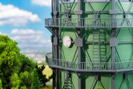 Faller 130157 - Gasometer met pijpwerk  (HO)