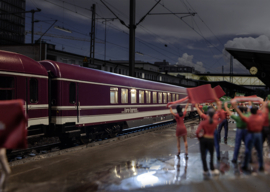 Märklin 43948 - Euro-Express Sonderzüge, Reizigersrijtuig WGmh 804/854 (HO|AC sound)