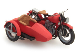 Artitec 387.29 - US Liberator motor rood met zijspan (HO)