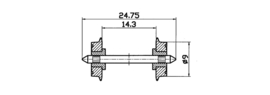 Roco 40197 - DC wielen set (HO)