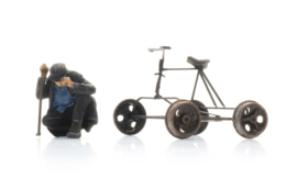 Artitec 387.608 - Fiets draisine + figuur (HO)