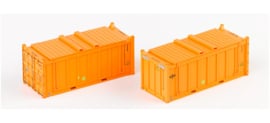PT Trains 820801- 2x 20' container OT DP (HO)