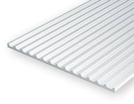 Evergreen 4542 - .075" (1,8 mm) OPAQUE WHITE POLYSTYRENE BOARD AND BATTEN SIDING
