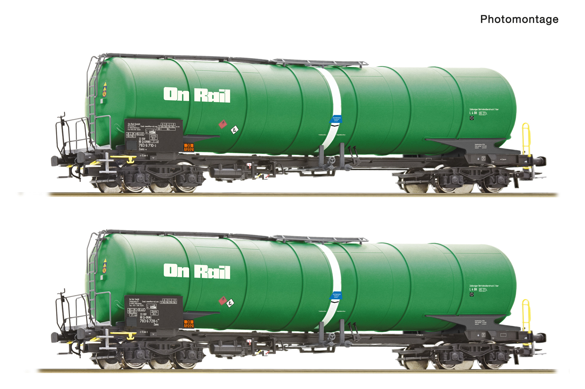 Roco 6600147 - 2 stuks Set: Ketelwagen type Zans van de OnRail (HO)