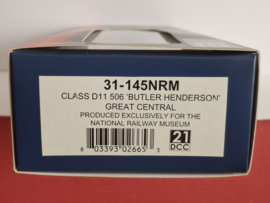 Bachmann 31-145NRM - Great Central Class D11 506 "Butler Henderson"(OO|DC)