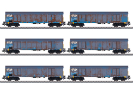 Märklin 47189 - NS, Set hogeboordwagens "houtspaander vervoer" (HO)