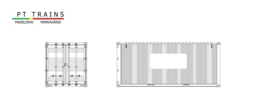 PT Trains 820000W - Container 20' wit (HO)