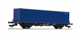 Fleischmann - DB, containerwagen 2-assig / blauwe container (HO)