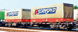 ACME 40372 - DSB, containerwagen Sgns "SCANSPED" (HO|DC)