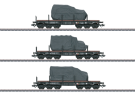 Märklin 48660 - DRB, Set platbodemwagons voor zwaar transport type SSyms Köln (HO|AC)