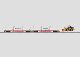 Märklin 47074 - DB AG, set containerwagens met WoodTainer XXL containers (HO)