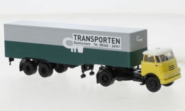 Brekina 85235 - DAF DO 2000 trekker/oplegger, Geldersche Tramwegen 1957 (HO)
