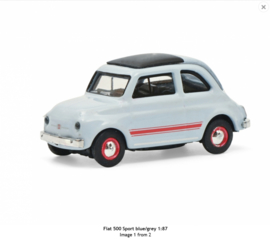 Schuco 26594 - Fiat 500 Sport blue/grey (HO)