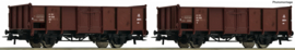 Roco 76125 - DSB, 2-dlg. set open goederenwagens El (HO|DC)