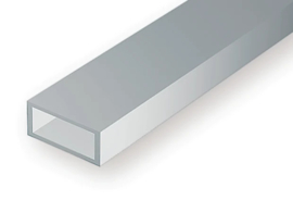 Evergreen 258 - .188" X .312" (4.8mm X 7.9mm) OPAQUE WHITE POLYSTYRENE RECTANGULAR TUBING