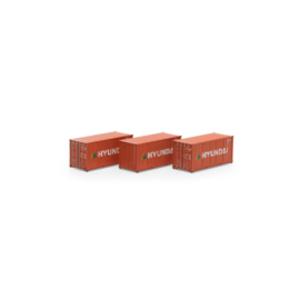 Athearn ATH27783 - RTR 20' Corrugated Container, Hyundai #1 (HO)