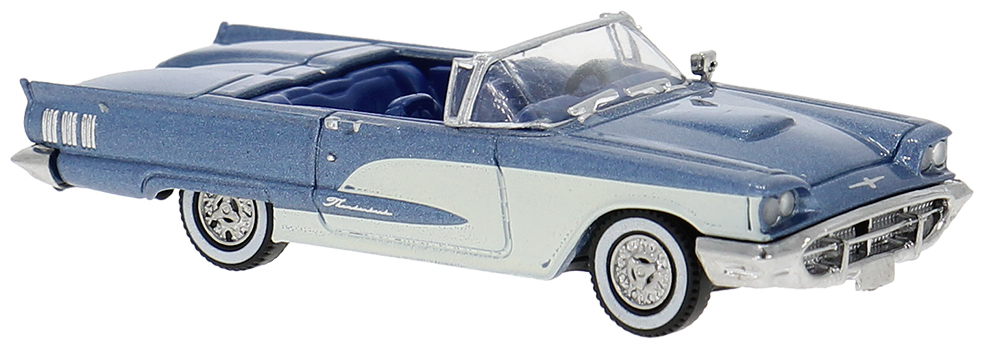 Brekina 18204 - Ford Thunderbird open, blauw/wit