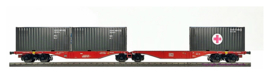 ACME 90165 - DB AG, Gelede containerwagen type Sggrss 80  (HO)