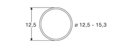Roco 40075 - AC antislipband 12,5-15,3 mm, 10 stuks (HO)