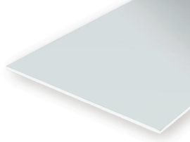 Evergreen 9008 PLAIN OPAQUE WHITE POLYSTYRENE THREE SHEET ASSORTMENT PACK