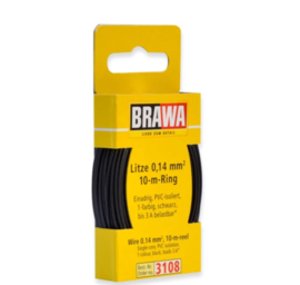 Brawa 3108 - Draad, 0,14 mm², 10mtr, zwart
