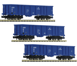 Fleischmann 852329 - PKP cargo, 3 delige set hoge boord goederenwagons (N)