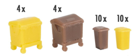 Faller 272926 -  Afvalemmer set, bruin en geel (N)