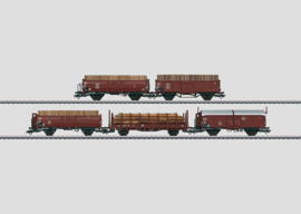 Märklin 46192 - DB,Set goederenwagens "hout laden". (HO)