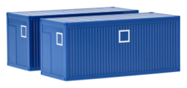 Herpa 053600.003 - Bouwcontainer, gentiaanblauw (HO)