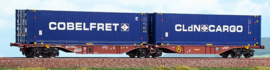 ACME 40383 - Touax, containerdraagwagen Sggrrmss 90 "Cobelfret" (HO)