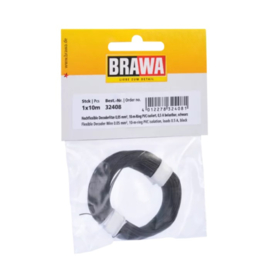 Brawa 32408 - Flexibel Decoderdraad, 0,05 mm², 10mtr, zwart