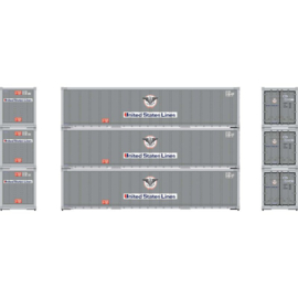 Athearn ATH63390 - 40' Smooth Side Containers, USLU #2 (HO)